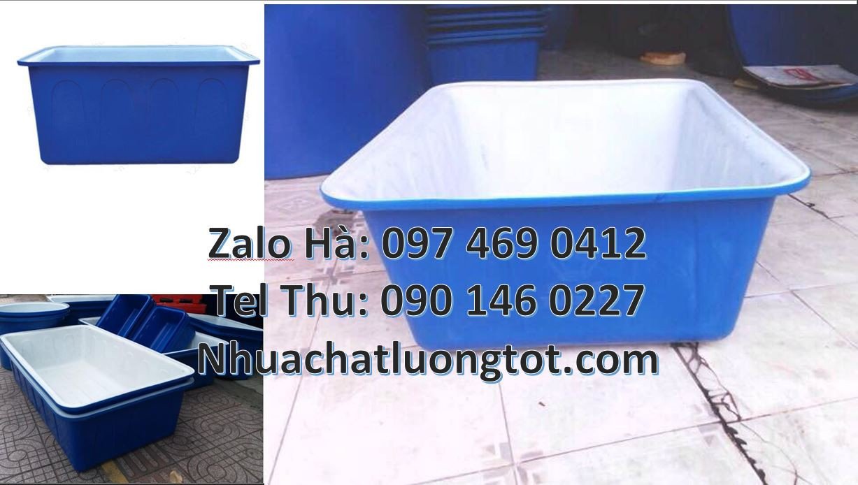 thùng nhựa hình chữ nhật 1000l,thùng nhựa tròn màu xanh giá rẻ hcm