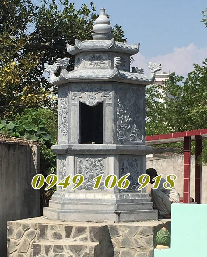 Tháp bằng đá hình lục giác để tro cốt năm 2023