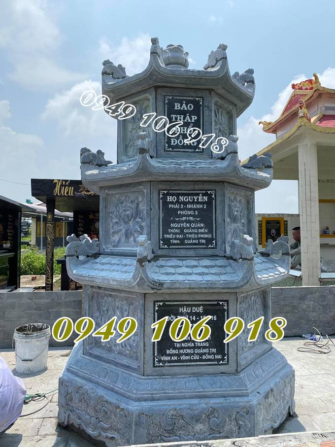 Tháp bằng đá hình lục giác để tro cốt năm 2023