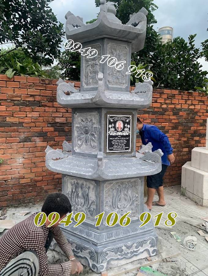 Tháp bằng đá hình lục giác để tro cốt năm 2023