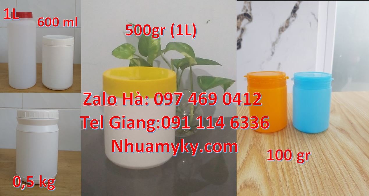 hũ nhựa đựng bánh kẹo,hũ nhựa đựng hóa chất,hũ nhựa 500g đựng hạt điều