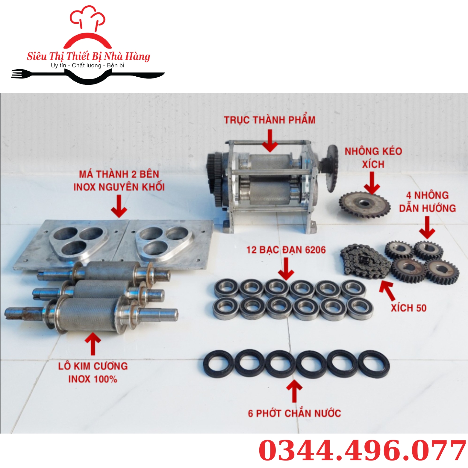 Xả kho thanh lí máy ép mía rulo- máy nửa bàn rulo kim cương Bắc Việt