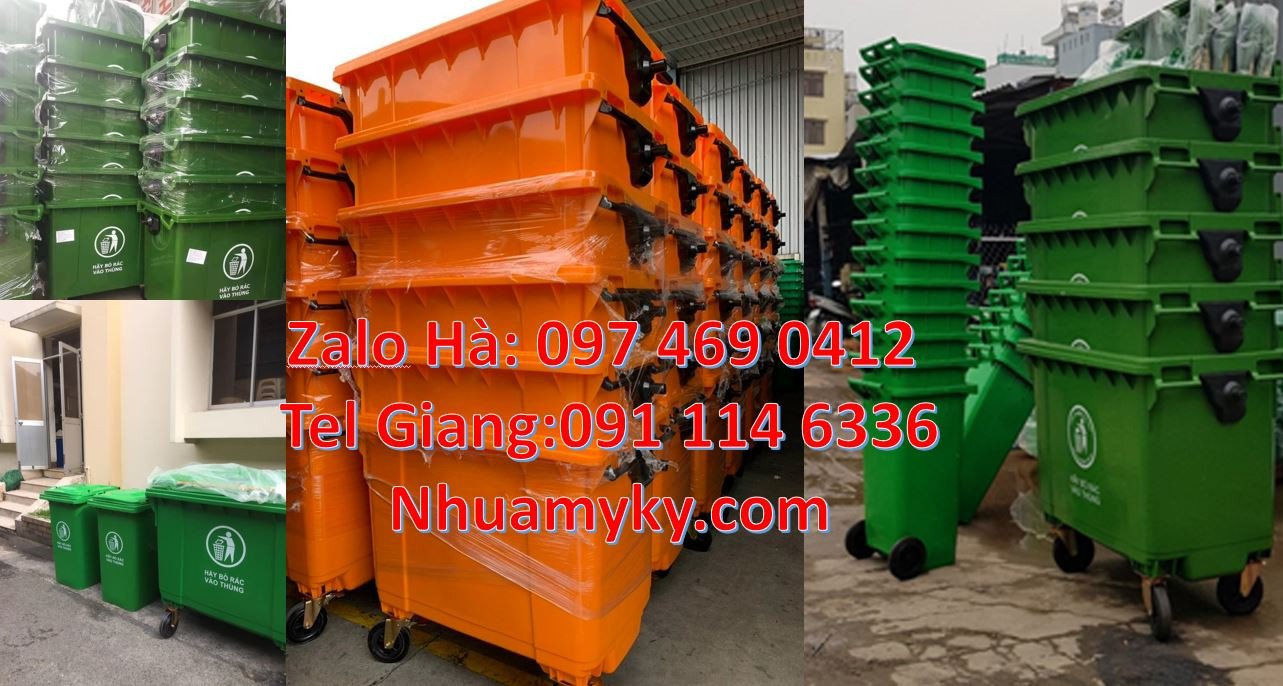 xe thu gom rác cỡ lớn 1000l,xe gom rác 4 bánh xe cao su,xe gom rác rẻ