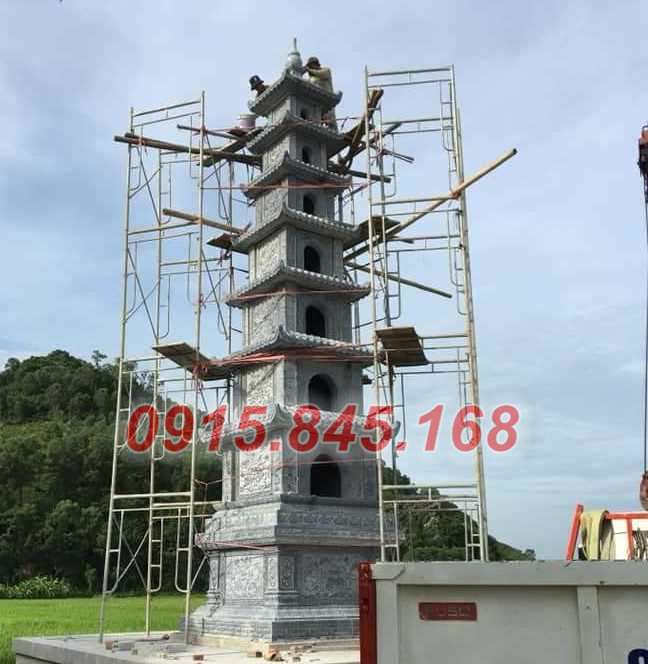 Tháp bảo bằng đá xanh nguyên khối sóc trăng