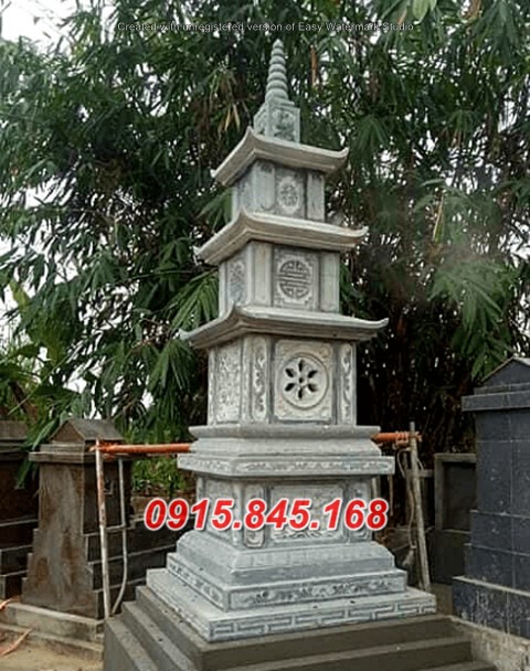 Tháp bảo bằng đá xanh nguyên khối sóc trăng
