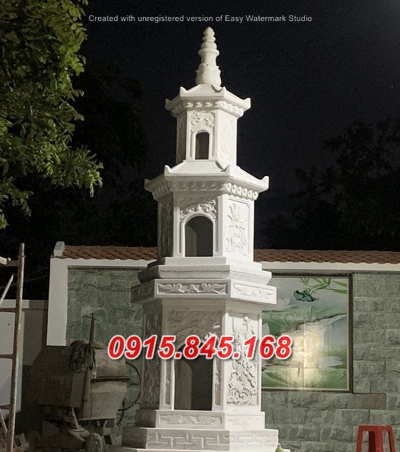 Tháp bảo bằng đá xanh nguyên khối sóc trăng