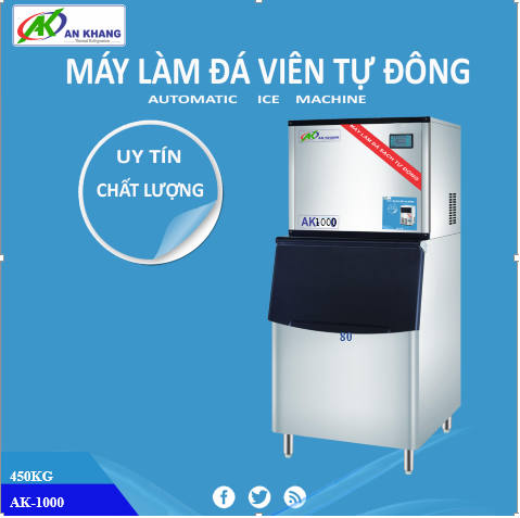 Xả hàng tồn kho máy đá viên khối lượng 450kg/24h