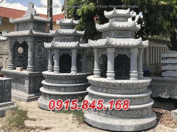 Giá bán lăng mộ tháp đá nguyên khối đẹp bán tại điện biên