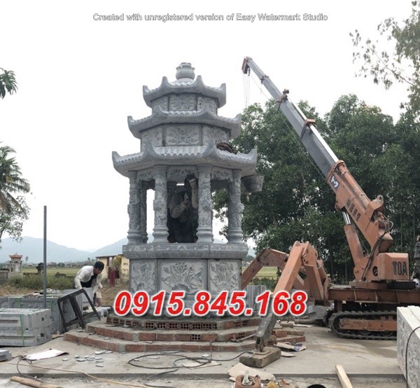 Giá bán lăng mộ tháp đá nguyên khối đẹp bán tại điện biên