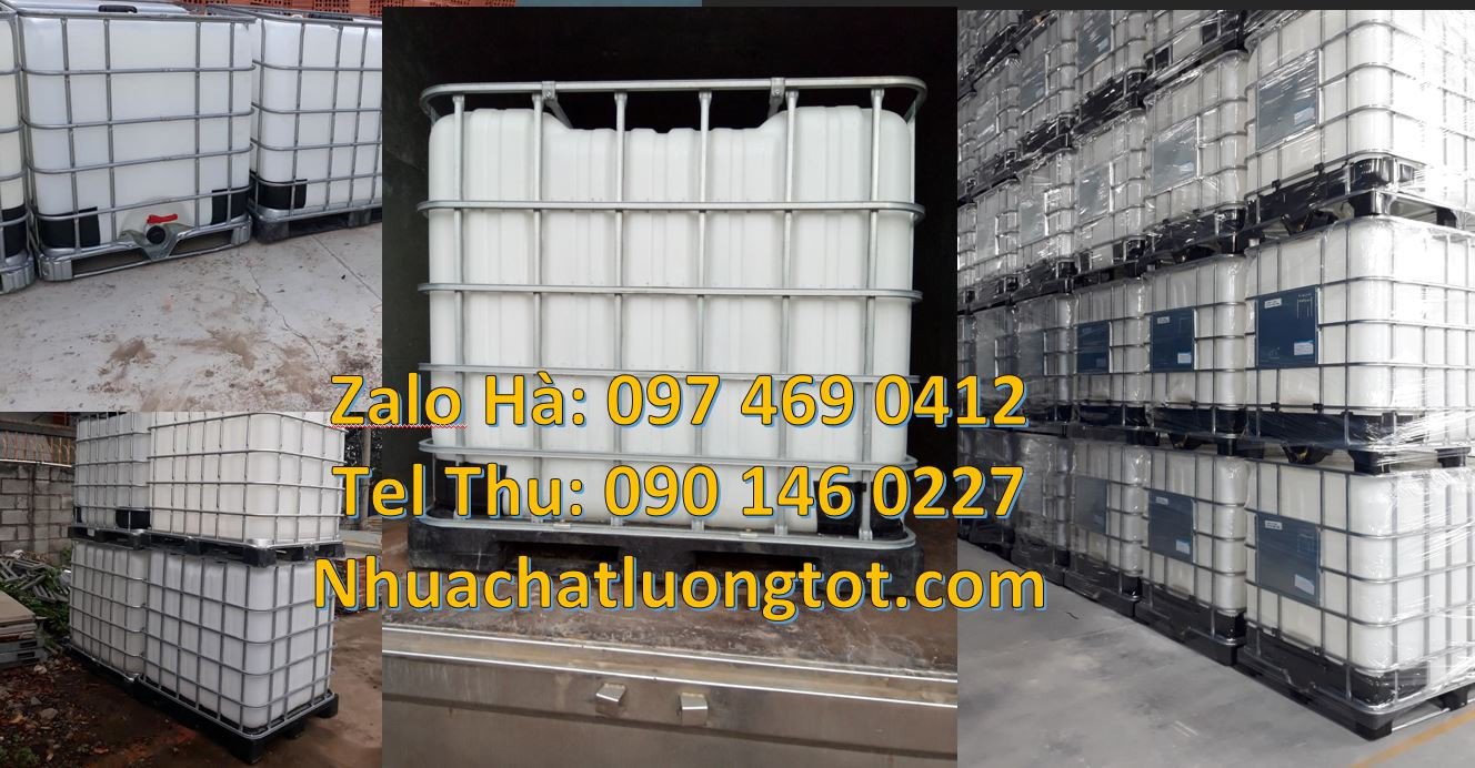 tank nhựa lớn 1000l,thùng nhựa ibc màu trắng khung thép,thùng ibc 1000