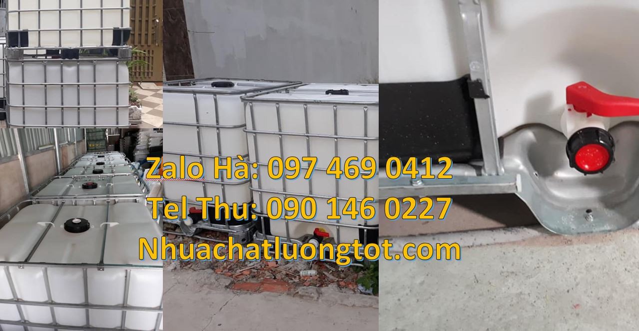 tank nhựa lớn 1000l,thùng nhựa ibc màu trắng khung thép,thùng ibc 1000