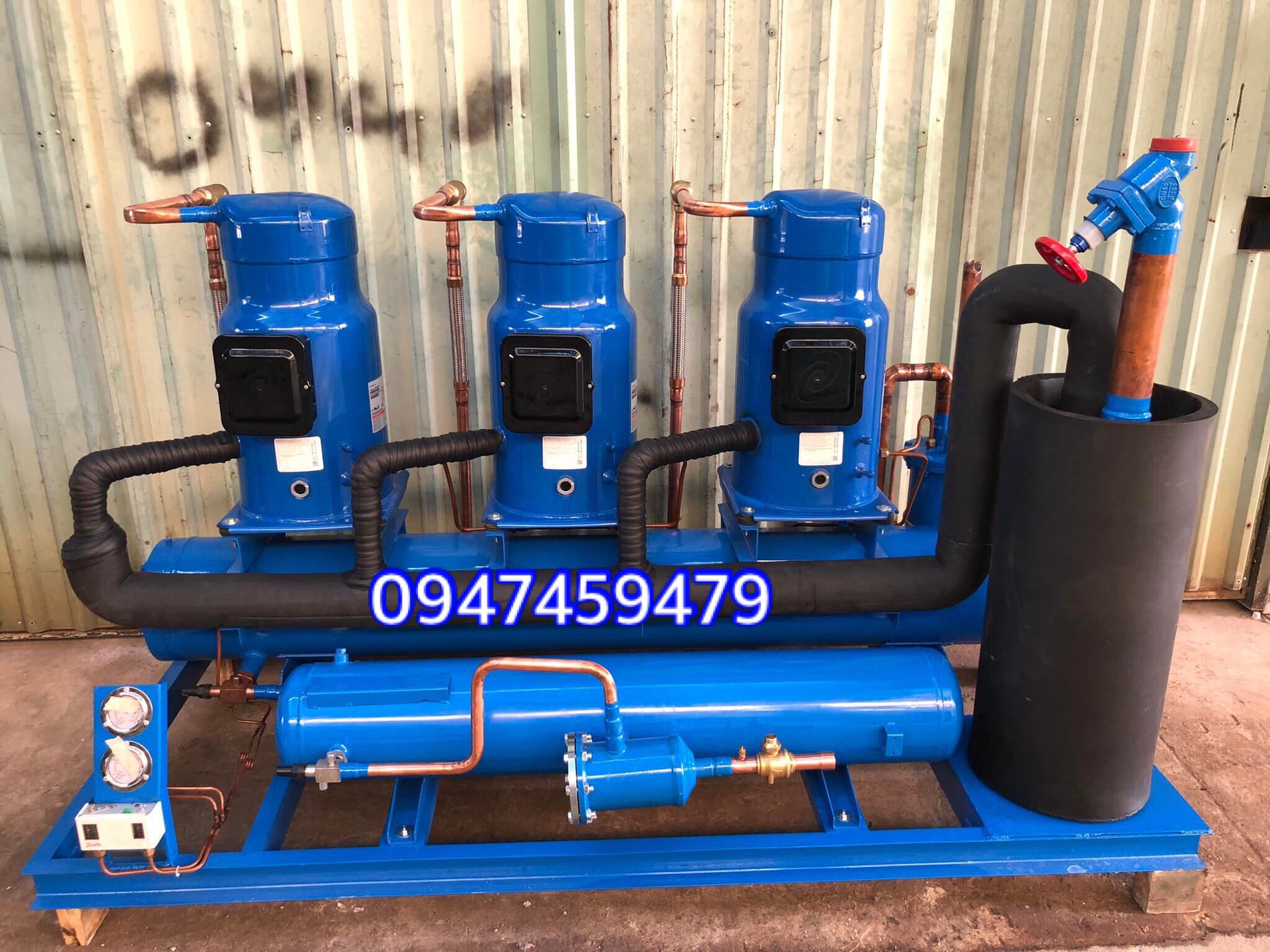 Thi công cụm máy nén Danfoss 15hp sm185 giá tốt