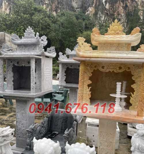 Mẫu 7695 bàn thờ thần tài ông thiên địa đá đẹp bán đắk lắk miếu am