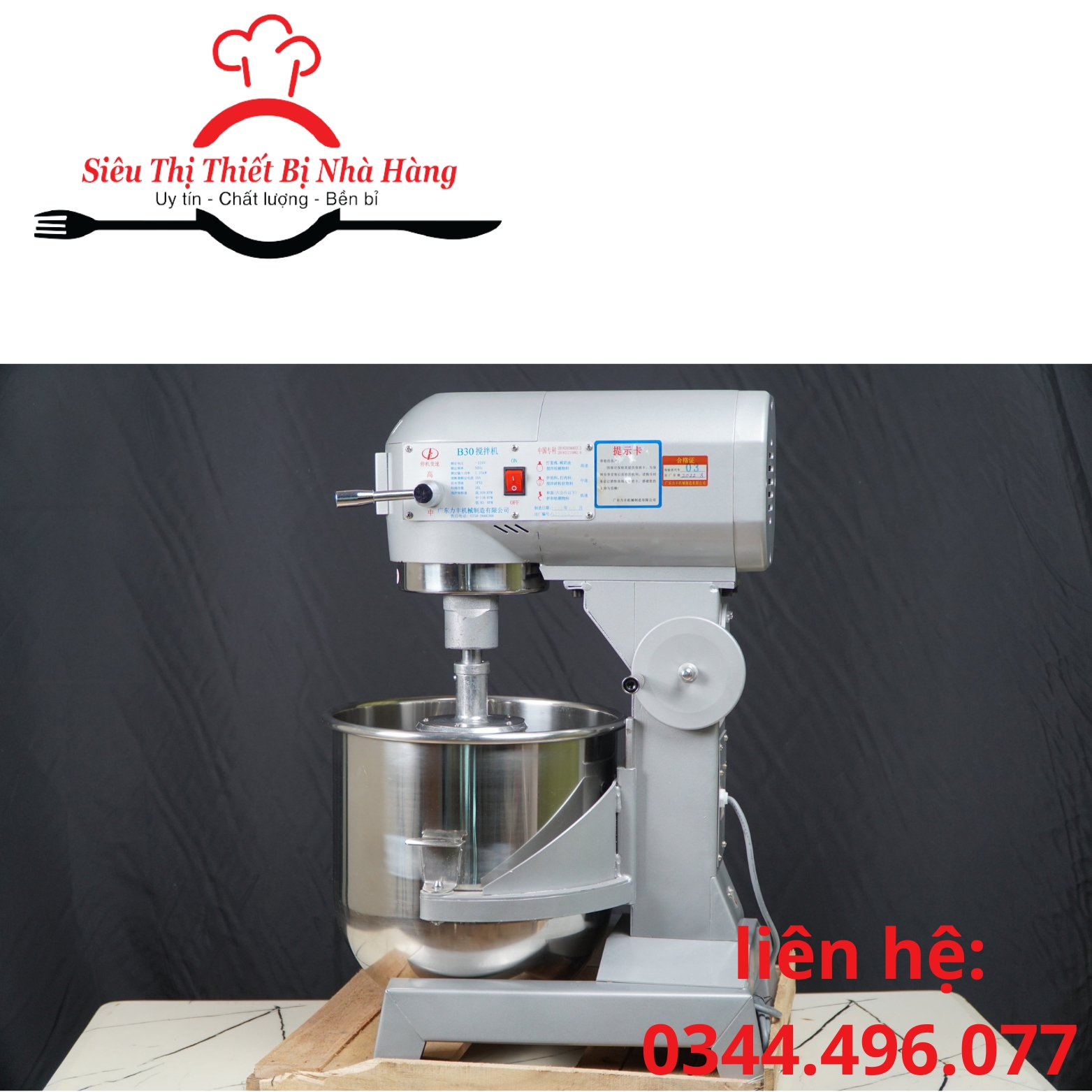 Máy trộn bột, đánh trứng, đánh kem b30. Máy nhồi bột  đa năng