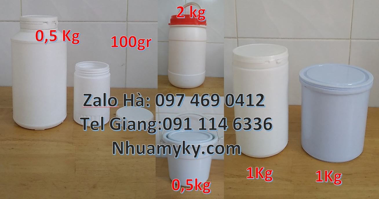 hũ nhựa 0.5kg đựng sốt cà chua,hũ nhựa hdpe màu trắng,hũ nhựa 50g rẻ