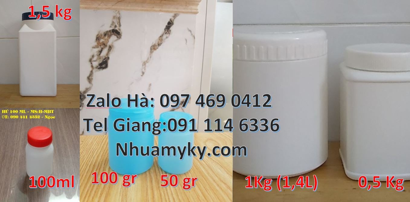 hũ nhựa 0.5kg đựng sốt cà chua,hũ nhựa hdpe màu trắng,hũ nhựa 50g rẻ