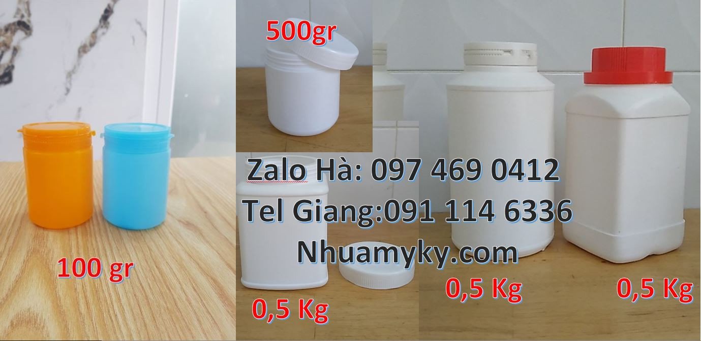 hũ nhựa 0.5kg đựng sốt cà chua,hũ nhựa hdpe màu trắng,hũ nhựa 50g rẻ