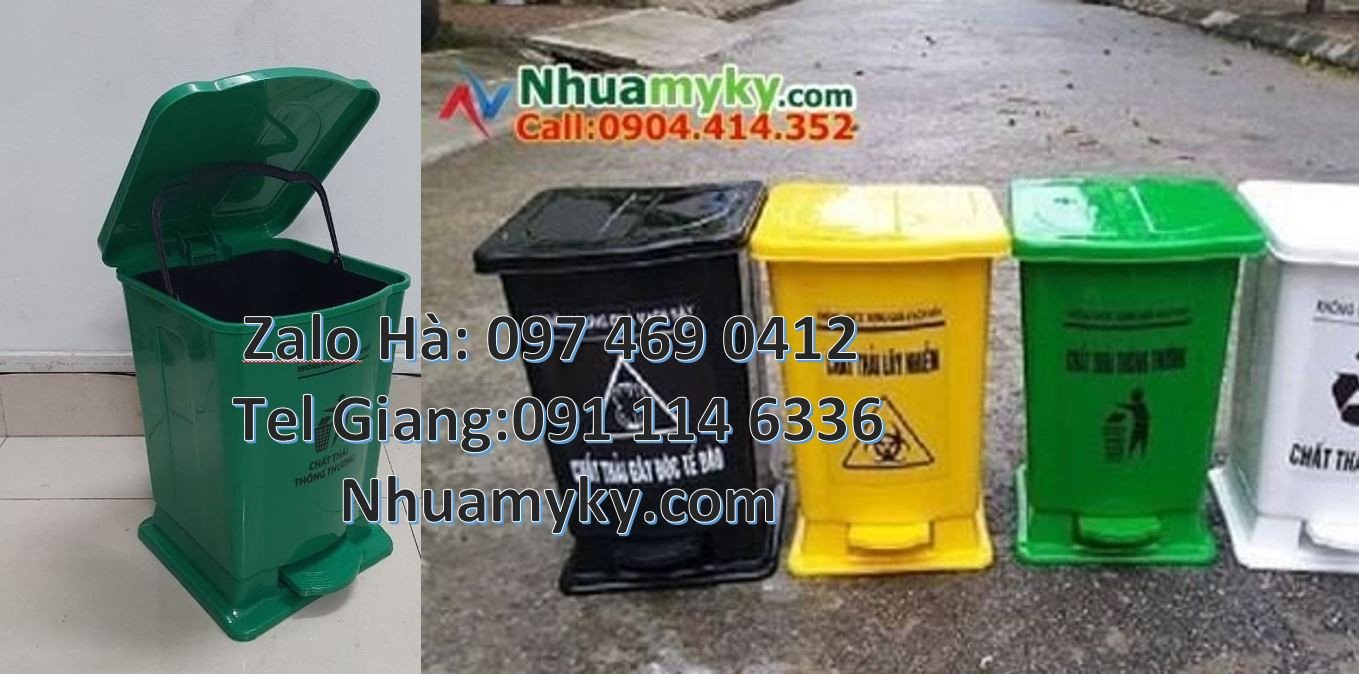 bán sĩ thùng rác y tế 15l,thùng đựng rác 20l màu xanh,thùng rác y tế r