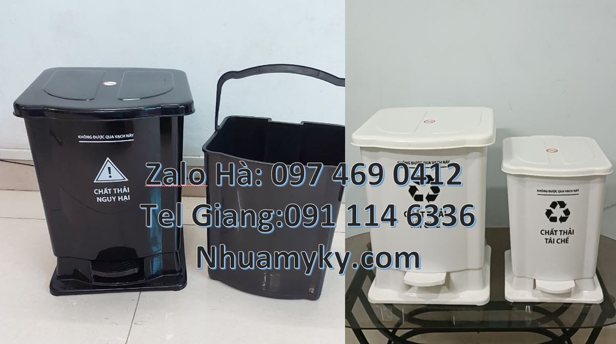 bán sĩ thùng rác y tế 15l,thùng đựng rác 20l màu xanh,thùng rác y tế r