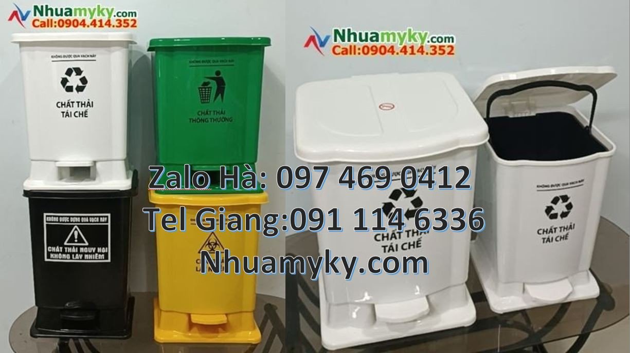 bán sĩ thùng rác y tế 15l,thùng đựng rác 20l màu xanh,thùng rác y tế r