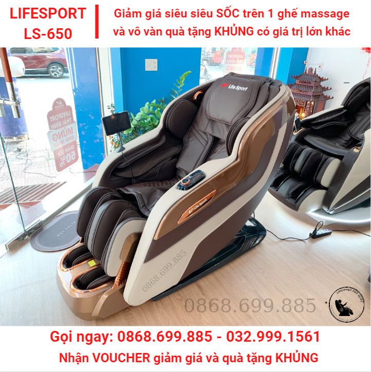 Bác sĩ trị liệu tài ba Ghế massage Lifesport 650 - Gọi: 0868.699.885