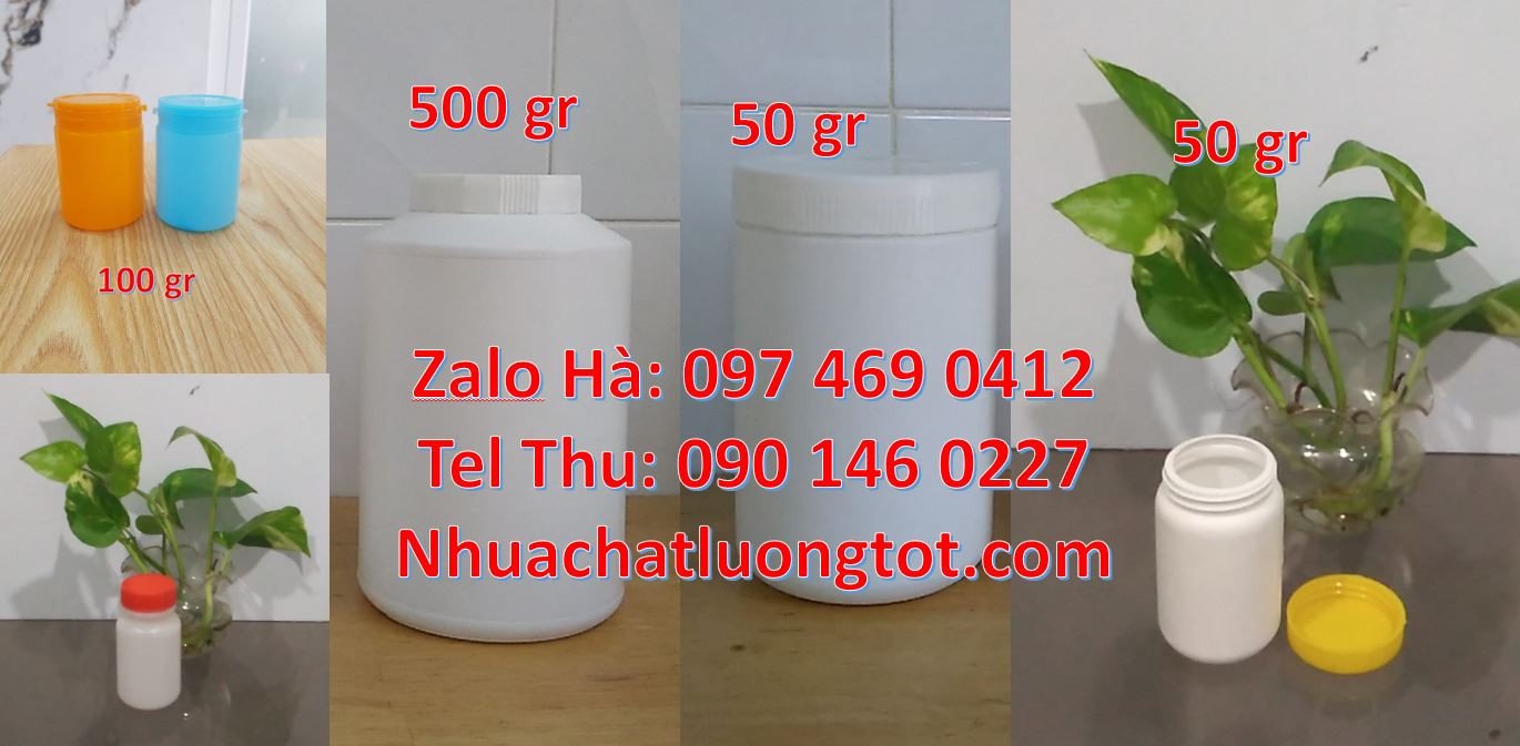 bán hũ nhựa 50g đựng mỹ phẩm,hũ nhựa hdpe màu trắng,hũ nhựa 200g giá r