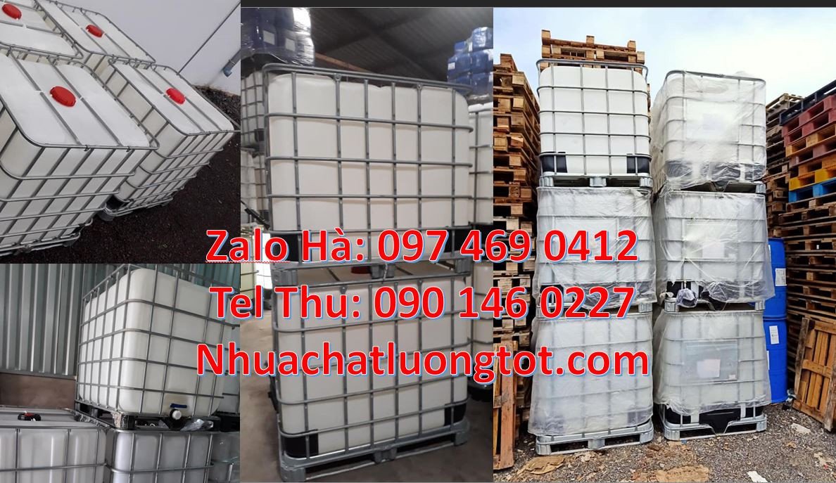 bán tank nhựa lớn 1000l,thùng ibc màu trắng có khung thép,tank nhựalớn