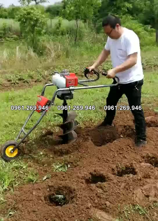 Máy khoan đất đẩy tay tặng kèm mũi khoan 150mm giá rẻ nhất Hà Nội