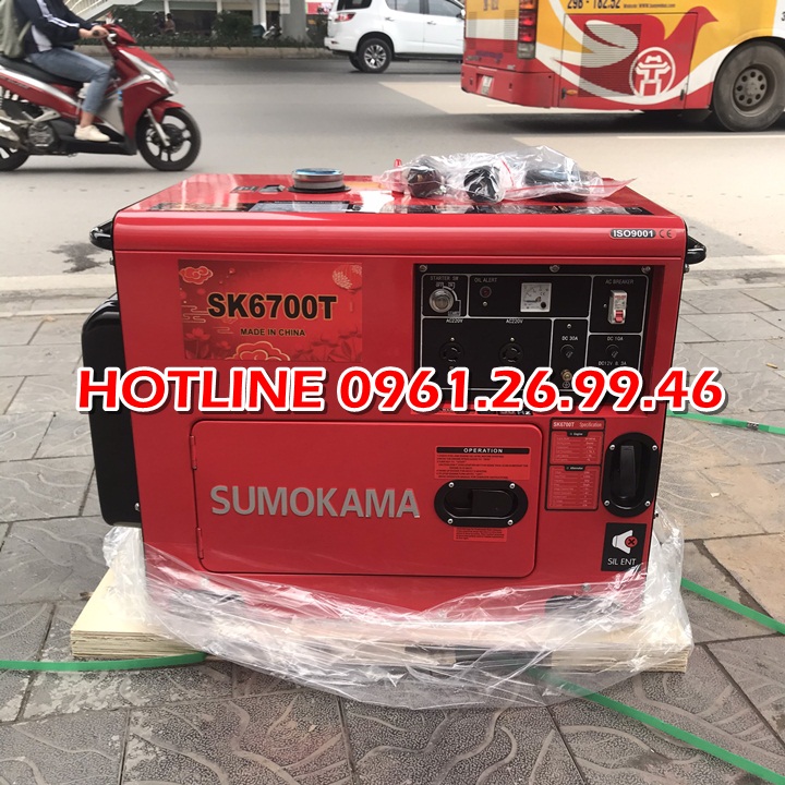 Máy phát điện 5kw chạy dầu Sumokama 6700T