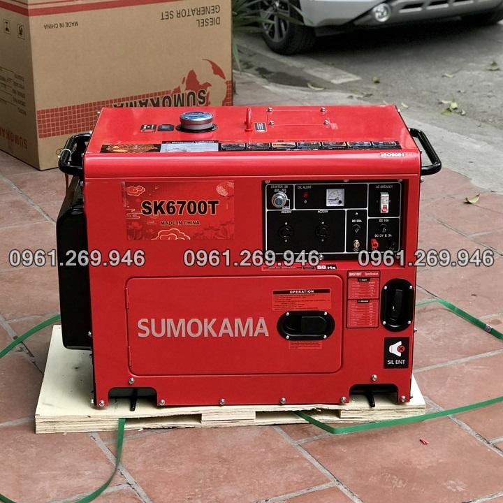 Máy phát điện 5kw chạy dầu Sumokama 6700T