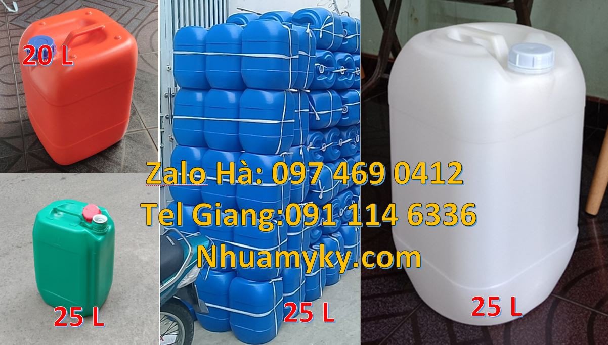 bán can nhựa lớn 20l màu trắng,can nhựa xanh 30l đựng hóa chất giá rẻ