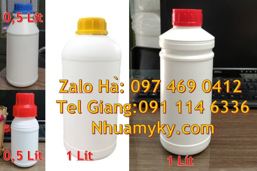 bán sỉ lẻ chai nhựa lớn 1l màu trắng,chai nhựa 0.5l đựng hóa chất rẻ