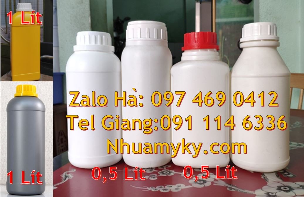 bán sỉ lẻ chai nhựa lớn 1l màu trắng,chai nhựa 0.5l đựng hóa chất rẻ