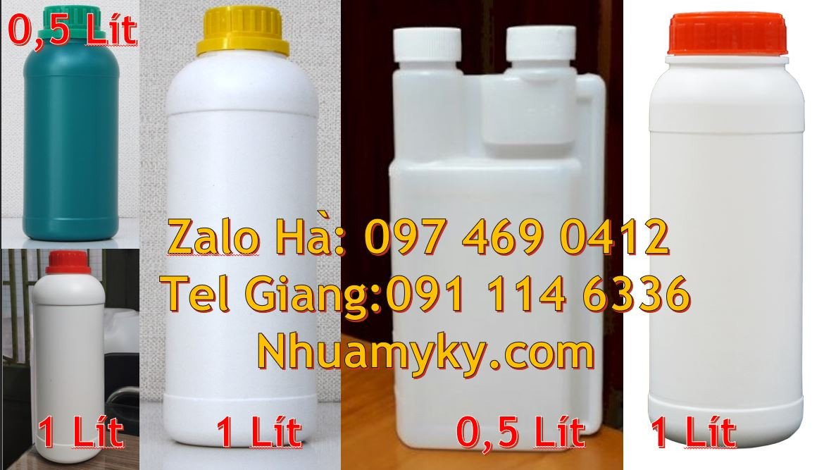 bán sỉ lẻ chai nhựa lớn 1l màu trắng,chai nhựa 0.5l đựng hóa chất rẻ