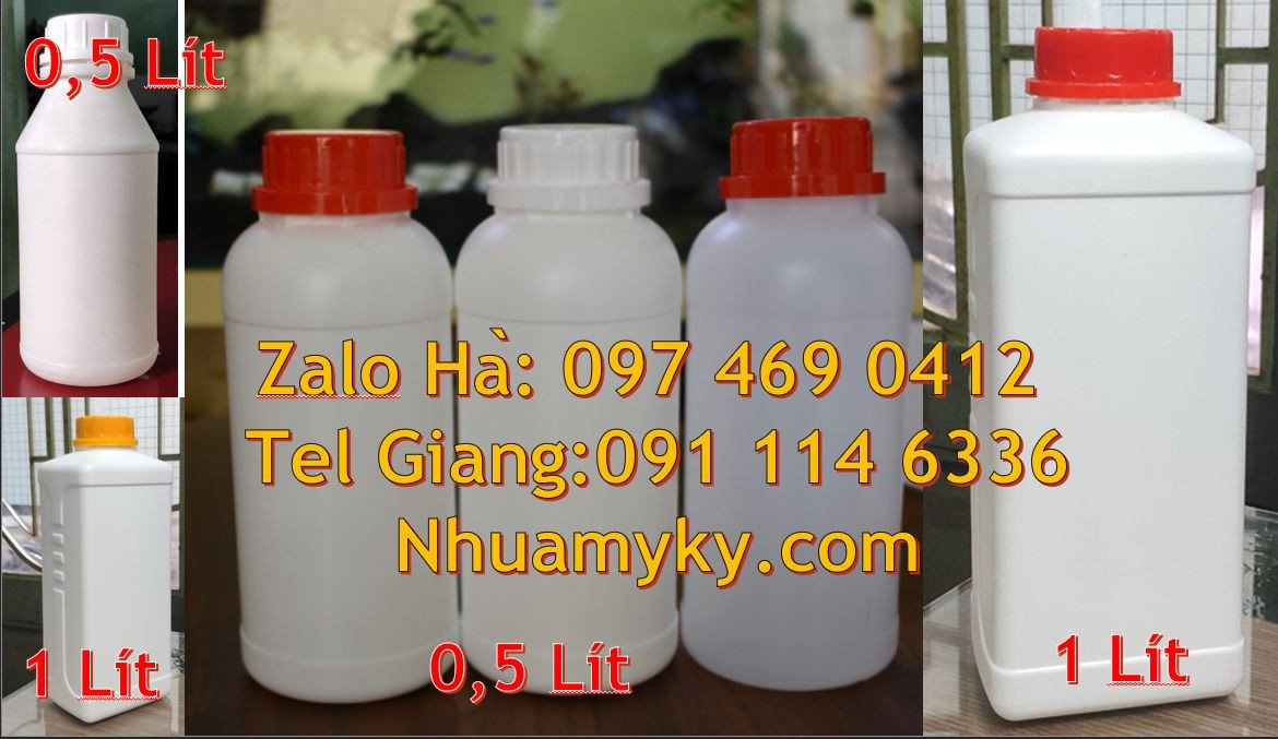 bán sỉ lẻ chai nhựa lớn 1l màu trắng,chai nhựa 0.5l đựng hóa chất rẻ