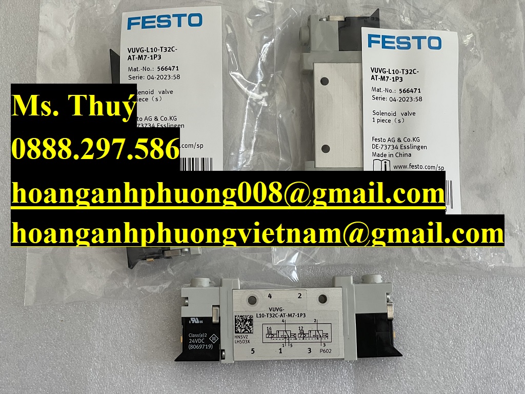 Van điện từ  Festo VUVG-L10-T32C-AT-M7-1P3  New 100%