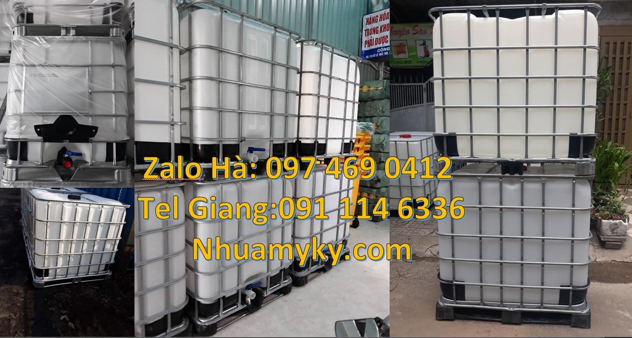 bán sĩ lẻ thùng ibc dung tích lớn 1000l,thùng tank nhựa có khung thép