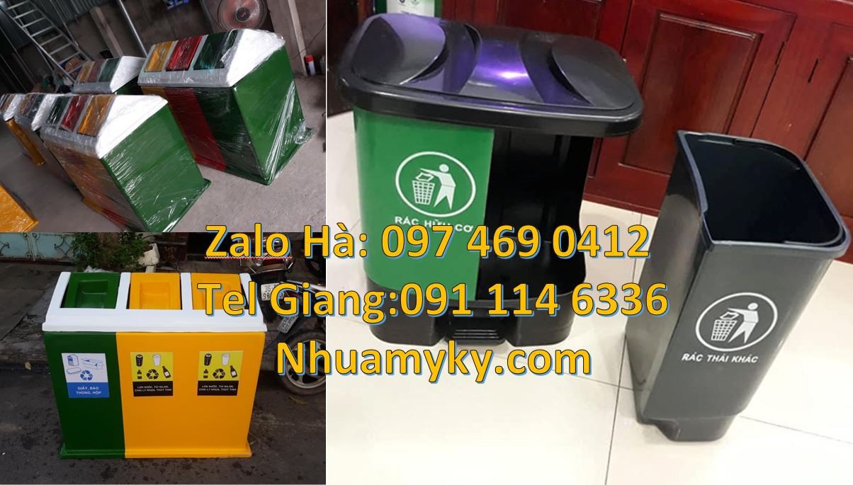bán sĩ lẻ thùng phân loại rác 3 ngăn,thùng rác 2 ngăn 2 màu,thùng rác