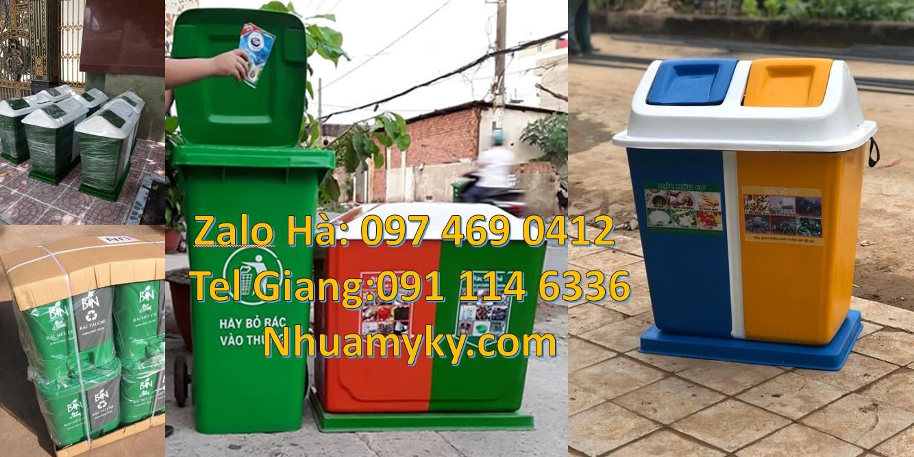 bán sĩ lẻ thùng phân loại rác 3 ngăn,thùng rác 2 ngăn 2 màu,thùng rác