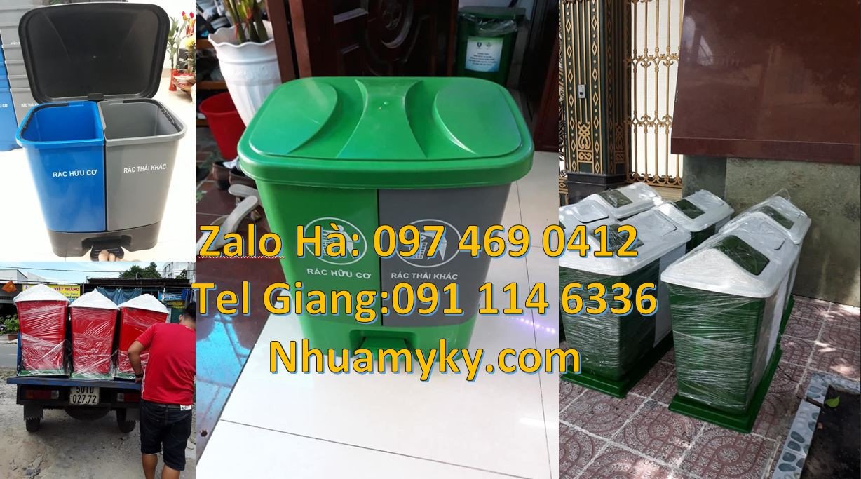 bán sĩ lẻ thùng phân loại rác 3 ngăn,thùng rác 2 ngăn 2 màu,thùng rác
