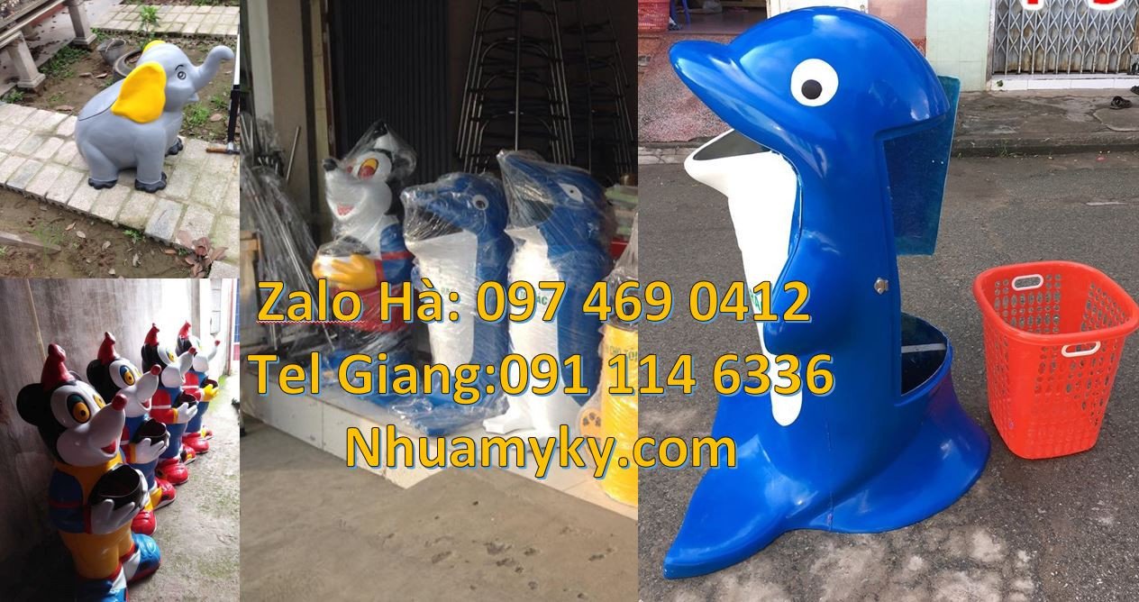 bán sĩ lẻ thùng rác hình con thú,thùng rác hình con chim cánh cụt mới