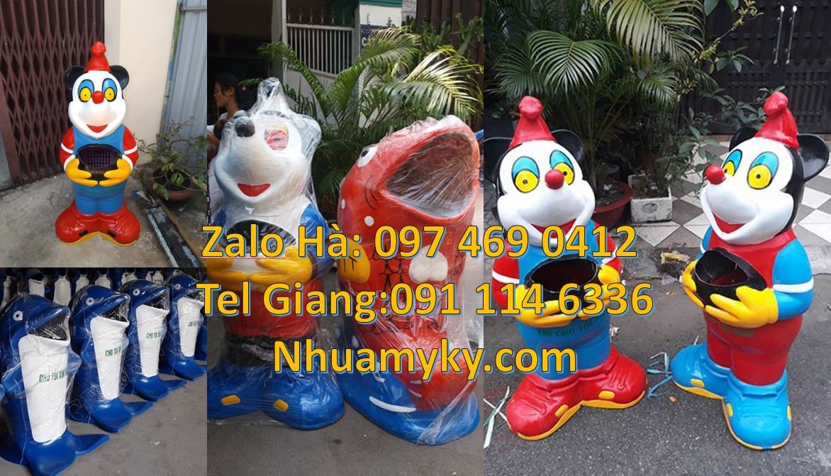 bán sĩ lẻ thùng rác hình con thú,thùng rác hình con chim cánh cụt mới