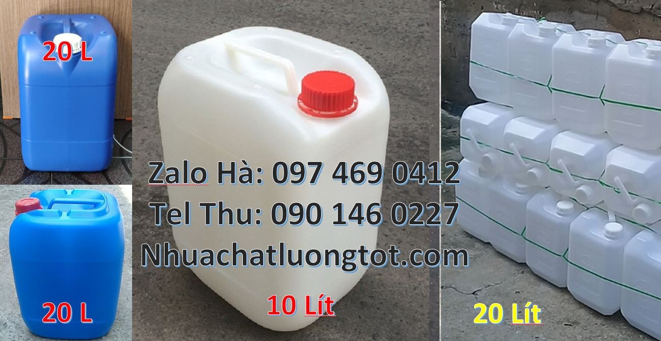 bán sĩ lẻ can nhựa lớn 20l,can nhựa 10l màu trắng,can nhựa đựng nước