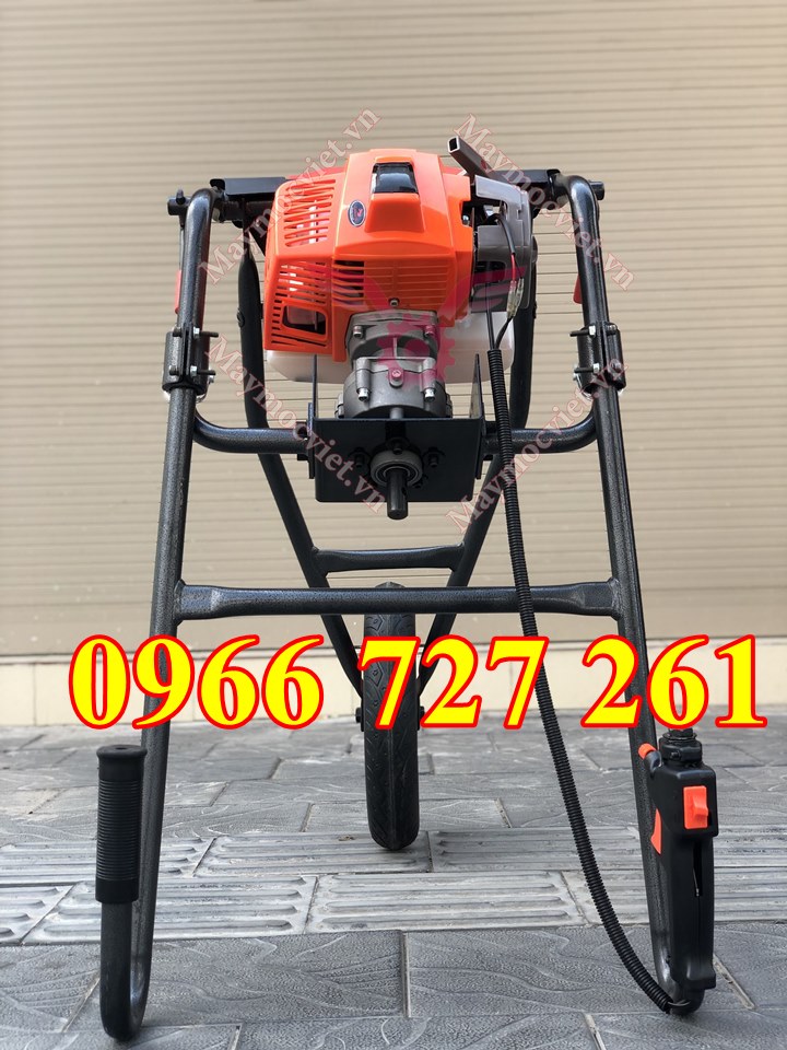 Máy đào hố đất, khoan đất trồng cây có bánh xe đẩy