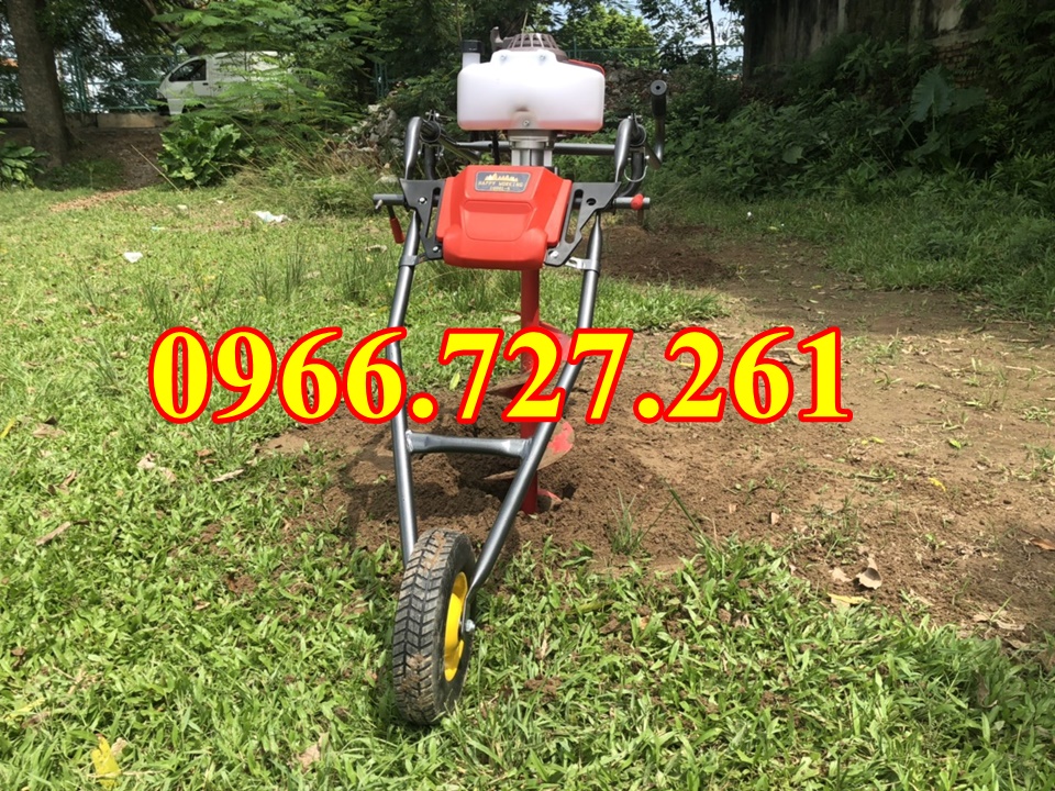 Máy đào hố đất, khoan đất trồng cây có bánh xe đẩy