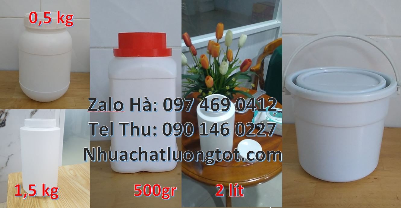 bán hũ nhựa hdpe trắng,hũ nhựa 2l đựng mỹ phẩm,hũ nhựa 100g đựng giavị
