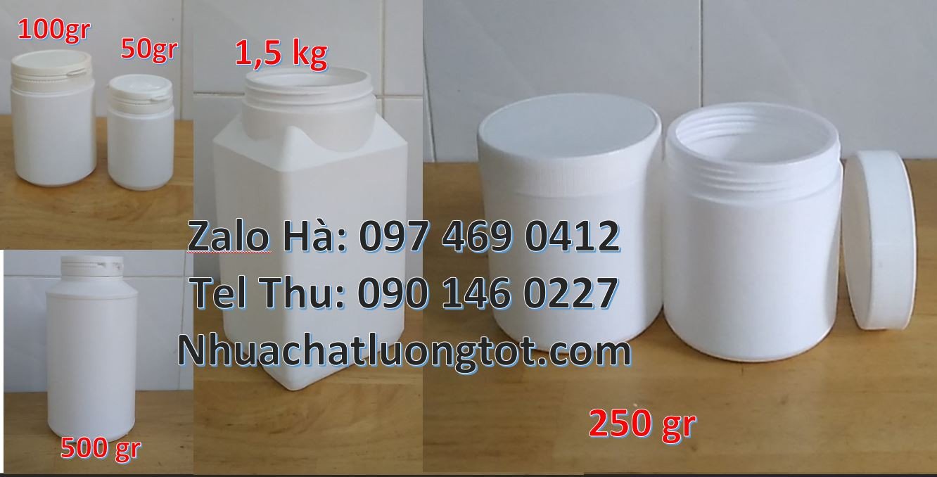 bán hũ nhựa hdpe trắng,hũ nhựa 2l đựng mỹ phẩm,hũ nhựa 100g đựng giavị