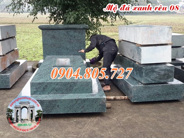 Mẫu mộ đá xanh rêu cao cấp đẹp giá rẻ năm 2023
