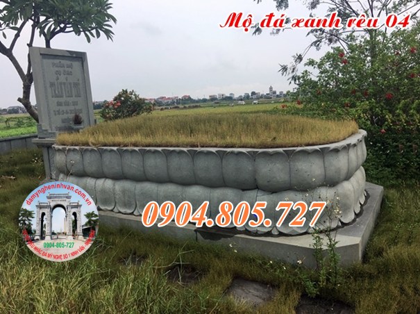 Mẫu mộ đá xanh rêu cao cấp đẹp giá rẻ năm 2023