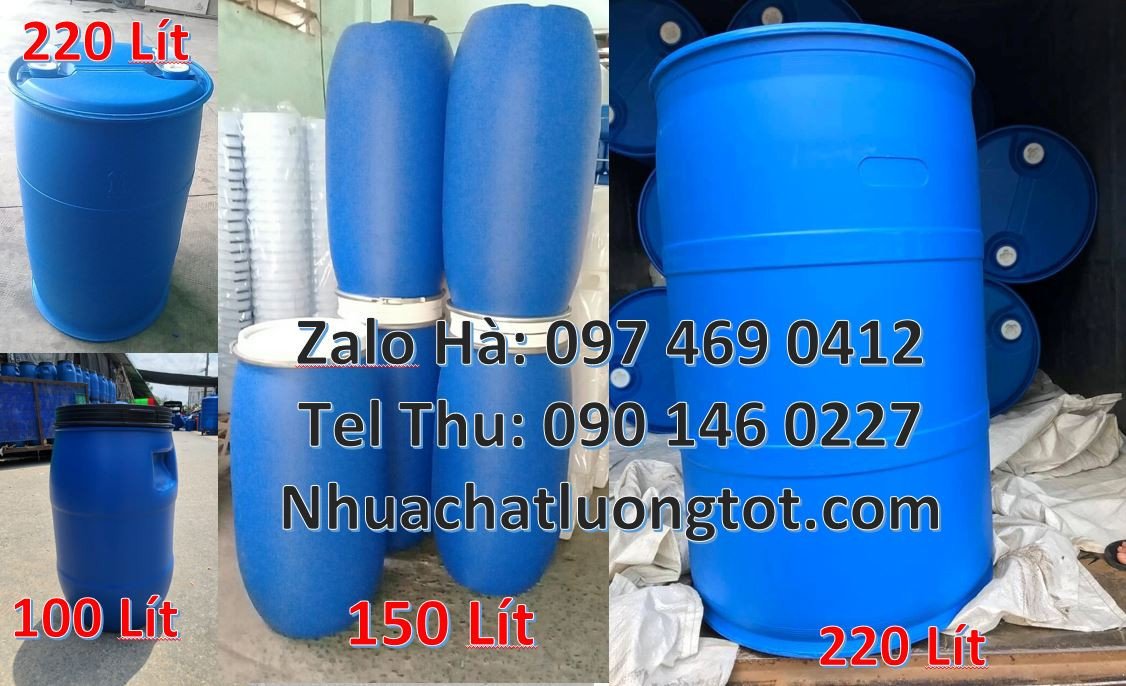 bán thùy phuy nhựa màu xanh 150l,phuy nhựa 100l đựng hóa chất,phuy nựa